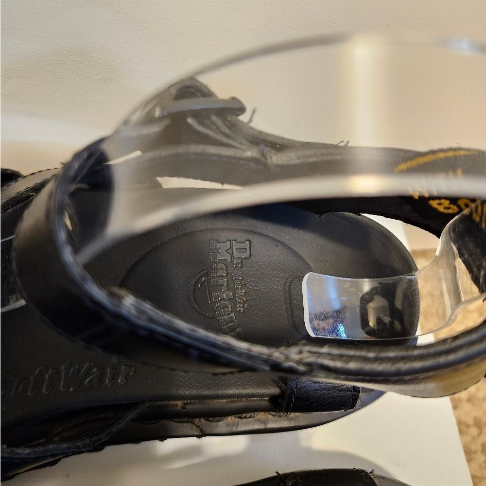 Doc Dr. Martens "Blaire" Black Leather Platform Strappy Sandals Sz.8/39 Ret.$140 - Picture 6 of 12